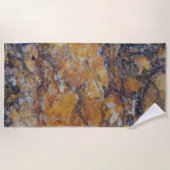 ブラウントーンマフェイクーブルストーン ビーチタオル (正面)