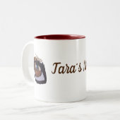 ブラウンドッグアイズ名前をカスタムする ツートーンマグカップ (正面左)