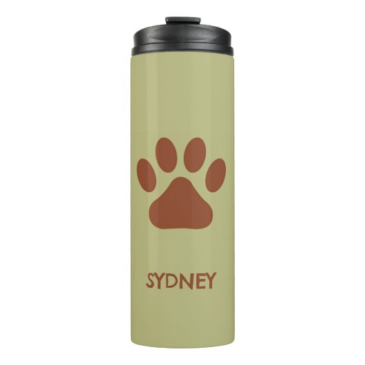 ブラウンドッグポー名前をカスタムする タンブラー (正面)