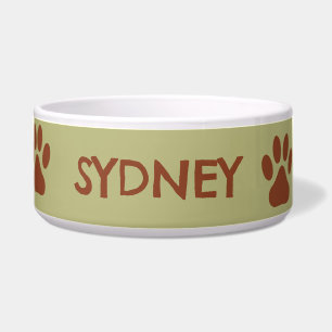 ブラウンドッグポー名前をカスタムする ボウル
