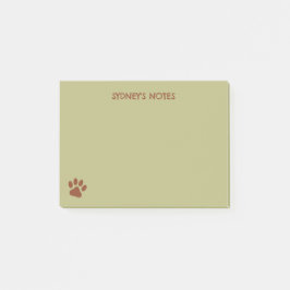 ブラウンドッグポー名前をカスタムする ポストイット