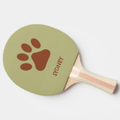 ブラウンドッグポー名前をカスタムする 卓球ラケット (横)