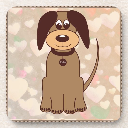 ブラウンドッグ飲料用コースター コースター (正面)