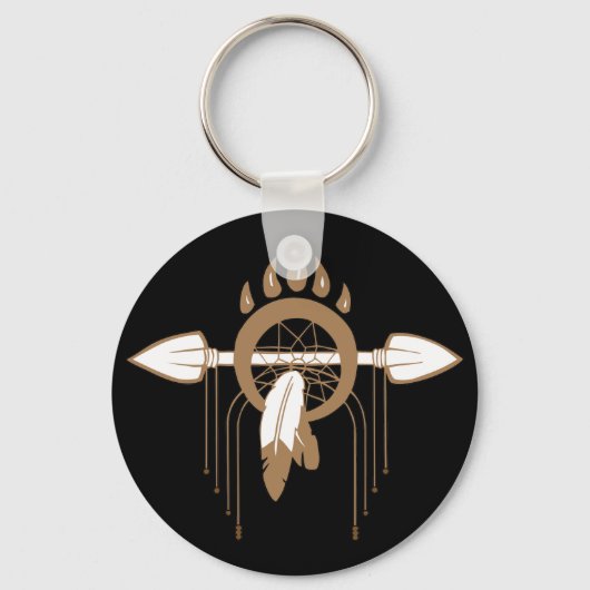 ブラウンドリームキャッチャー キーホルダー (正面)