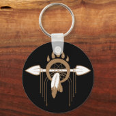 ブラウンドリームキャッチャー キーホルダー (正面)