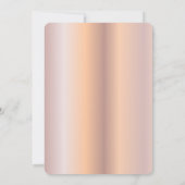 ブラウンドレス、バラ金ゴールド50th誕生日パーティー 招待状 (裏面)