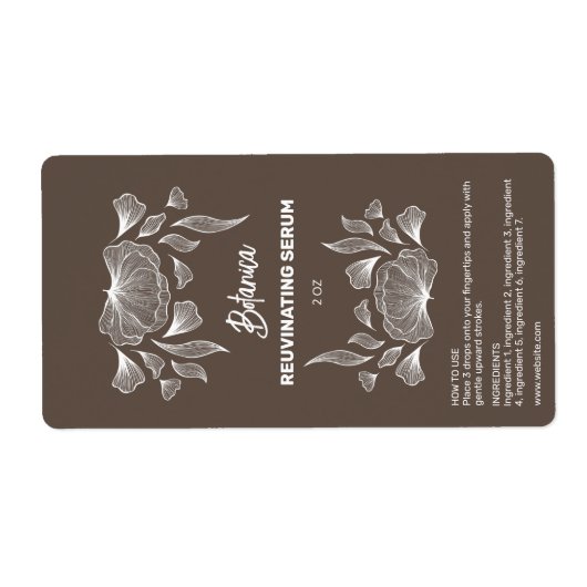 ブラウンドロッパーボトルラベル ラベル (正面)