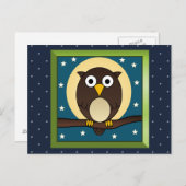 ブラウンナイトフクロウ ポストカード (正面/裏面)