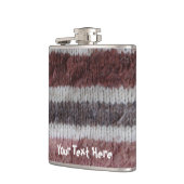 ブラウンニットストライプヴィンテージスタイルおもしろいデザイン フラスク (左)