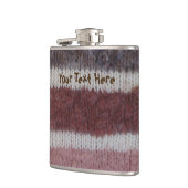 ブラウンニットストライプヴィンテージスタイルおもしろいデザイン フラスク (左)