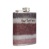 ブラウンニットストライプヴィンテージスタイルおもしろいデザイン フラスク (右)