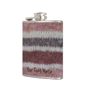 ブラウンニットストライプヴィンテージスタイルおもしろいデザイン フラスク (左)