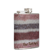 ブラウンニットストライプヴィンテージスタイルおもしろいデザイン フラスク (右)