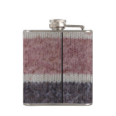 ブラウンニットストライプヴィンテージスタイルおもしろいデザイン フラスク (裏面)