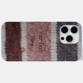 ブラウンニットストライプヴィンテージスタイルおもしろいデザイン Case-Mate iPhoneケース (裏面 (横))