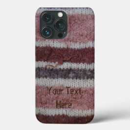 ブラウンニットストライプヴィンテージスタイルおもしろい編 iPhone 13 PROケース