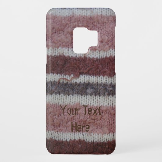 ブラウンニットストライプヴィンテージスタイルおもしろい編 Case-Mate iPhoneケース (裏面)