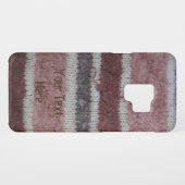 ブラウンニットストライプヴィンテージスタイルおもしろい編 Case-Mate iPhoneケース (裏面(横))