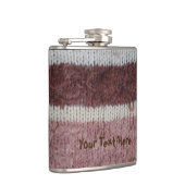 ブラウンニットストライプヴィンテージスタイルおもしろい フラスク (右)