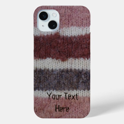 ブラウンニットストライプヴィンテージスタイルおもしろい Case-Mate iPhoneケース (裏面)