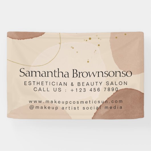 ブラウンニュートラルアーストーンエステティシャン 横断幕 (横)