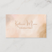 ブラウンニュートラルトーンミニマリストQRコードプロフェッショナル 名刺 (正面)