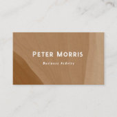 ブラウンニュートラルトーンミニマリストQRコードプロフェッショナル 名刺 (正面)