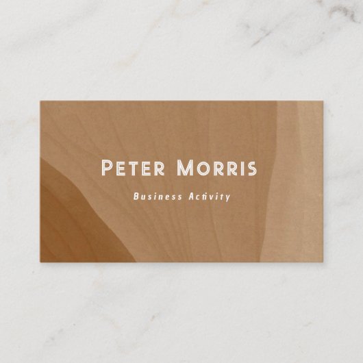 ブラウンニュートラルトーンミニマリストQRコードプロフェッショナル 名刺 (正面)