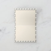 ブラウンニュートラルリトルラム折り畳みベビー サンキューカード (内部)