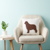 ブラウンニューファウンドランド犬の枕 クッション (椅子)