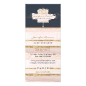 ブラウンネイビーエレガントケーキベイカーフローラパティリー価格 ラックカード (裏面)