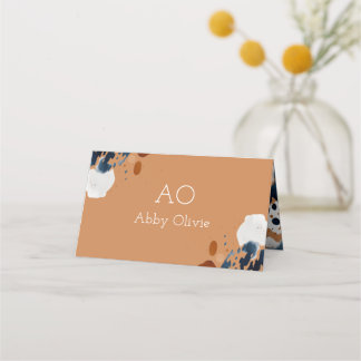 ブラウンネイビーブルーの水色 ロイヤリティカード