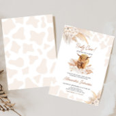 ブラウンハイランド牛の赤ちゃんシャワー 招待状