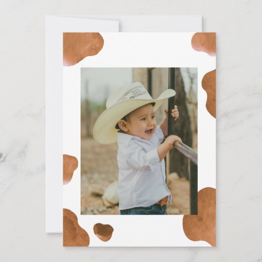 ブラウンハイランド牛招待状聖牛誕生会 招待状 (裏面)