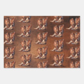 ブラウンハウディカウボーイウェスタンロープ ラッピングペーパーシート (正面)