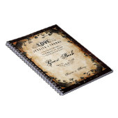 ブラウンハロウィンの結婚式愛ゴシック様式来客名簿 ノートブック (右側)