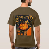 ブラウンハロウィーンカボチャTシャツ Tシャツ (裏面)