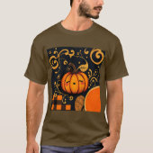 ブラウンハロウィーンカボチャTシャツ Tシャツ (正面)