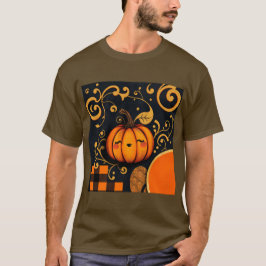 ブラウンハロウィーンカボチャTシャツ Tシャツ