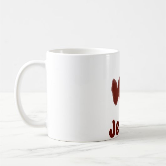 ブラウンハロウィーン怖い顔秋追加モダン名re コーヒーマグカップ (左)