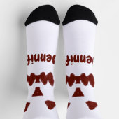 ブラウンハロウィーン怖い顔秋追加モダン名re ソックス (上部)