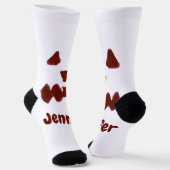 ブラウンハロウィーン怖い顔秋追加モダン名re ソックス (傾斜あり)