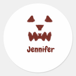 ブラウンハロウィーン怖い顔秋追加モダン名re ラウンドシール