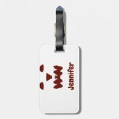 ブラウンハロウィーン怖い顔秋追加モダン名re ラゲッジタグ (裏面縦)