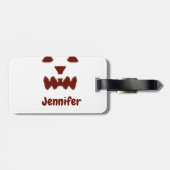 ブラウンハロウィーン怖い顔秋追加モダン名re ラゲッジタグ (裏面横)