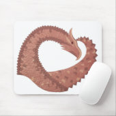 ブラウンハートドラゴンの白 マウスパッド (マウス)