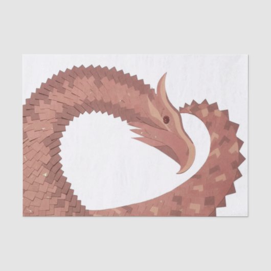 ブラウンハートドラゴンの白 薄葉紙 (正面)
