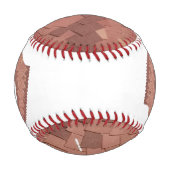 ブラウンハートドラゴンの白 野球ボール (正面)