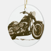 ブラウンハーレーのオートバイ セラミックオーナメント (左)