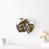 ブラウンハーレーのオートバイ ラウンド壁時計 (ホーム)